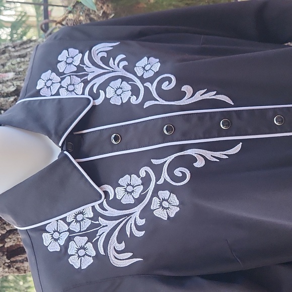 Women's Roper Black Western Shirt Dress Med - Picture 5 of 7